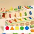 Wooden Shape Color Sorting Toy Matching Box Girls Children Kids.