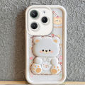 PBZZ Case for tecno spark 30 40 50 pro plus 30C 40C 4g 30c 40 30 pro+ 5g phone casing back cover anxiety Softcase Silicone shockproof Cover new design aesthetic cute bear with holder JTXXZJ9.