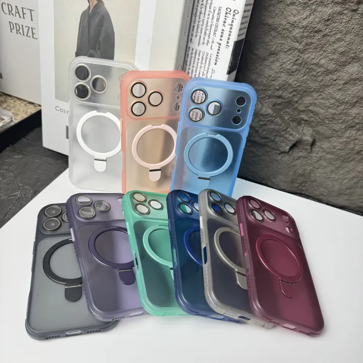 HOCE%20Metal%20Ring%20Stand%20Magnetic%20Cases%20For%20iPhone%2017%2016%2015%2014%2013%2012%2011%20Pro%20Max%20Plus%20MagSafe%20Case%20With%20Lens%20Film%20Protector%20Shockproof%20Frosted%20Back%20Phone%20Cover%20-%20Image%209