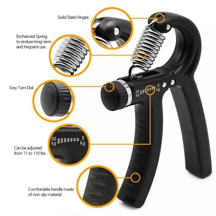 6-50Kg Adjustable Heavy Grips Hand Gripper Gym Power Fitness Hand Exerciser Grip - Strengthen Your Grip With Adjustable Resistance