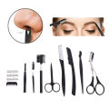 12Pcs Eyebrow Cutters Set Eye Brow Trimmer Scissors Face Shaver  Makeup Tools SUPER BABY. 