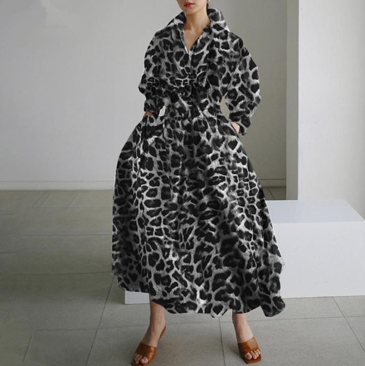 S-5XL%20Korean%20Fashion%20Long%20Sleeve%20Shirt%20Dress%20Chic%20Turndown%20Neck%20Ruched%20Maxi%20Dress%20Women%202022%20Autumn%20Winter%20Clothes%20Streetwear%20-%20Image%207