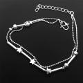 Fashionable Star Silver Alloy Anklets for Girls Simple Stylish - Anklet for Women New Collection/ Payel Nupur Gift for Women.