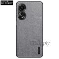 For OPPO A58 4G Phone Case Wood Texture Canvas Hrad Shockproof Back Cover for OPPO A58. 