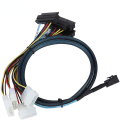 Sff-8643 To Sff-8482 Cable Internal Hd Mini Sas Sff8643 Host To 4x 29pin Sff8482 Target Adapter Cord With Ide 4pin Power 0.5m 1m. 