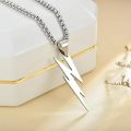 Men Lightning Bolts Pendants Silver Color Stainless Steel Link Chain Fashion Jewelry Chain For Men/Gift for Men/Boys.