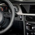 Carbon Fiber Engine Start Stop Switch Button Ignition Key Panel Cover Trim Decor for Audi A4 B8 A5 8T S5 2008-2015. 