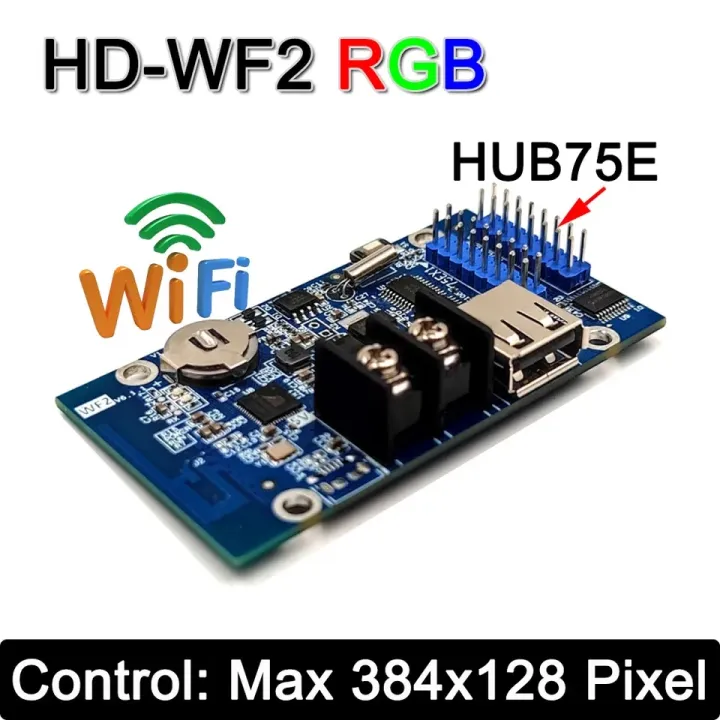 HD-WF2%20Wi-Fi%20+%20USB%20Asynchronous%20Full%20color%20led%20control%20card%20Android%20Apps%20Operated%202x%20Hub75%20Port%20768x64%20pixel%20for%20P3%20P5%20P6%20P10%20RGB%20LED%20Panel%20Equivalent%20HD-U60-75%20HD-U6A%20HD-W60-75%20-%20Image%203