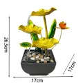Golden Lotus Fountain Decoration 3-tier Indoor Lotus Leaf Waterfall Fountain Relaxation Fish Tank Ornament for Home Office Living Room Fengshui Decor eu Plug Lotus Waterfall Fountain Decoration. 