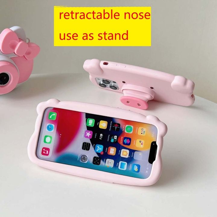 Cute%20Pig%20Nose%20Stand%20Case%20For%20iPhone%2015%2014%2013%2012%2011%20XS%20XR%20Pro%20Max%20Mini%207%208%20Plus%20Se%20Soft%20Silicone%20Shockproof%20Cover%20Skin%20-%20Image%203