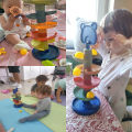 Montessori Baby Toys Rolling Ball Pile Tower Early Educational Toy For Babies Rotating Track Baby Gift Stacking Toy For Children. 