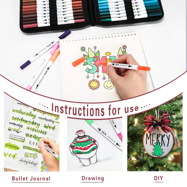 ZSCM%2012to160%20Color%20Brush%20Painting%20Sketch%20Writing%20Calligraphy%20Fine%20Tip%20Pen%20Set%20Package%20Lettering%20Marker%20Pen%20Sketch%20Marker%20Pen%20-%20Image%208