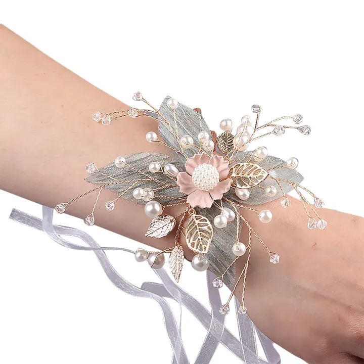 Artificial%20Flowers%20Wrist%20Corsage%20Elegant%20Comfortable%20Touch%20Anti-Wear%20Bride%20Bridesmaid%20Wrist%20Corsage%20Artificial%20Flowers%20Bracelet%20for%20Wedding%20Engagement%20-%20Image%208