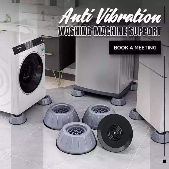 Anti-Vibration Pads Non-Slip Rubber, 4 Pieces Washing Machine Foot Pads Anti-Vibration Pad, Washing Machine Feet, Universal for Washer and Dryer