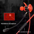 【FUPANG】In-ear gaming headphones microphone stereo wire-controlled headset computer laptop.