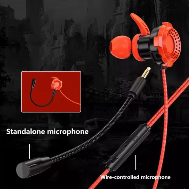 【FUPANG】In-ear gaming headphones microphone stereo wire-controlled headset computer laptop