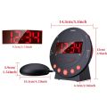 Super Loud Vibration Alarm Clock with Bed Shaker Dual Alarm Vibrating Digital Clock 12/24H Output USB Charging Port LED Clock.