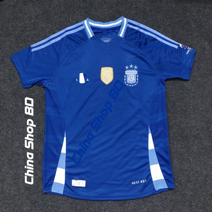 Argentina 2024 Copa America Away Jersey Half Sleeve