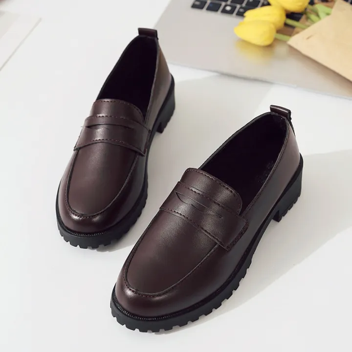 Single%20shoes%20women's%202019%20spring%20Korean%20version%20block%20heel%20casual%20shoes%20college%20style%20small%20leather%20shoes%20round%20toe%20and%20one%20foot%20trend%20-%20Image%207
