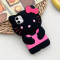 For iPhone 15 14 13 Pro Max 11 12 13 XR XS MAX 6 7 8 Plus SE Phone Case 3D Hello Kitty Cartoon Bow Y2K Anti Fall Silicone Cases. 