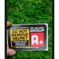 Do not remove helmet sticker. 