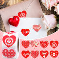 500Pcs/Roll Red Heart Stickers For Valentines Day Wedding Gift Packing Bag Packaging Labels Love Scrapbooking Diy Stickers. 