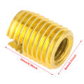 10pcs M8 x M5 Self Tapping Threaded Insert 302 Slotted Type Screw Bushing for Thread Repair. 