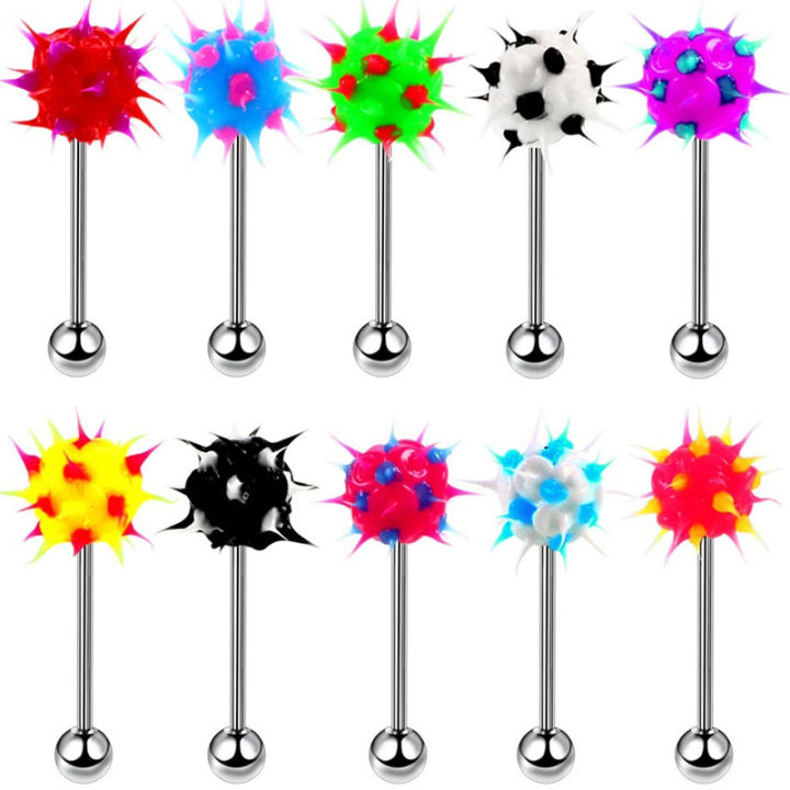 5/10PCS%20Silicone%20Tongue%20Ring%20Piercing%20Barbell%20Tragus%20Rings%20Stainless%20Stee%20Helix%20Ear%20Cartilage%20Earring%20Body%20Jewelry%20for%20Women%2014g%20-%20Image%205