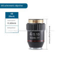 195 Achromatic Black Objective Microscope Objective 4x 10x 20x 40x 60x 100x High Magnification Lens.
