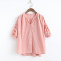 Refined Taste - Womans Fashion High-Quality Ladies Cotton Linen Shirts Women Short Sleeve Shirts - Durabilty Assured - Elite Expression.