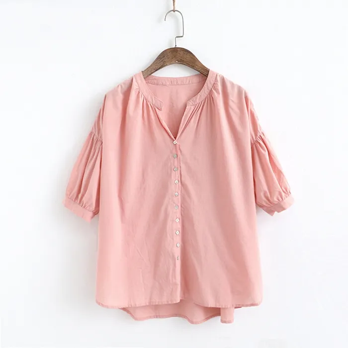Refined%20Taste%20-%20Womans%20Fashion%20High-Quality%20Ladies%20Cotton%20Linen%20Shirts%20Women%20Short%20Sleeve%20Shirts%20-%20Durabilty%20Assured%20-%20Elite%20Expression%20-%20Image%203