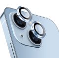 For Apple iPhone 14 6.1" / iPhone 14 Plus 6.7" / iPhone 14+ 6.7" Camera Protector WSKEN Metal Ring Tempered Glass Camera Lens Protector. 
