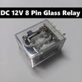 12V Thin Pin DC 12V 8 Thin Pin 10A 250VAC Glass Relay LY2 LY2NJ JQX-13F DC12V Coil Power Relay Electromagnetic Relay 8 Pins DPDT 2NO 2NC DC-12V Relay Switches.
