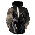 Cool Fashion Handsome Space Galaxy Wolf Hoodie Hoodies Men Bright Wolf Wolf Hoddies Spring Autumn Pullovers Sweatshirts. 