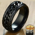 ​Stainless Steel Punk Chain Ring for Men. 