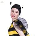Adult Bumble Bee Costume Role Play Clothing with Headpiece Cute Animal Costume for Cosplay Props. 