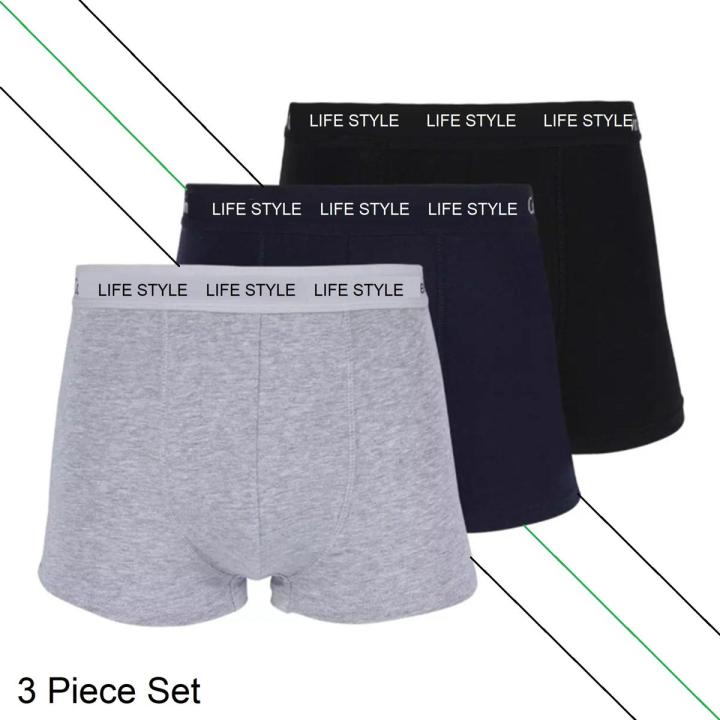 Premium Cotton Boxer Underwear for Men 3 Pack - Under Wear
