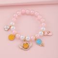 Markersland Cute Clourful Children's Pearl Bracelets Girls Princess Beads Cartoon Charm Kids Bracelet Accessories Wholesale. 