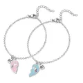 Valentine's Day Jewelry Gift Best Friend Friendship Sister Bestie Bff Broken Heart Bracelet Necklace Jewelry for Women Men. 