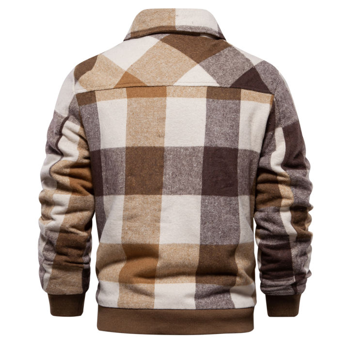 AIOPESON%20Mens%20Flannel%20Plaid%20Sherpa%20Fleece%20Lined%20Winter%20Jacket%20Turn%20Down%20Collar%20Thicken%20Warm%20Casual%20Shirt%20Jackets%20Coats%20Men%20-%20Image%203