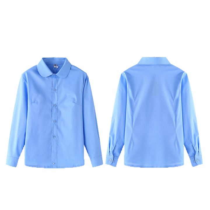 Girls%20School%20Blouse%20Shirt%20Long%20Sleeve%20White%20Shirt%20Sky%20Blue%20Formal%20Blouse%20Top%20For%20Student%20Ages%204-15%20Years%20Tops%20Children%20Clothes%20-%20Image%205