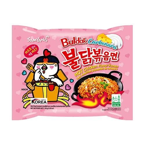 Samyang%20Buldak%20Carbonara%20Hot%20Chicken%20Ramen%20Noodles%20HALAL%20650%20g%20130%20g%20x%205%20-%20Image%203