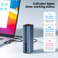 Acasis NVMe M.2 Hard Drive Enclosure 10Gbps Dual Bays with Case Standing Offline Clonable Type-C Solid State Drive Enclosure,EC-DM201.