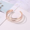 Enacolor Simple Opening Geometric Cross Bangle for Women Girl Accessories Fashion New 2025.