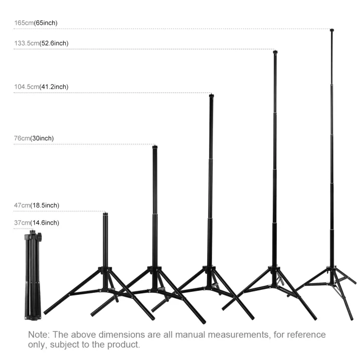 PULUZ%201.65m%20Height%20Tripod%20Mount%20Holder%20for%20Vlogging%20Video%20Light%20Live%20Broadcast%20Kits(Black)%20-%20Image%203