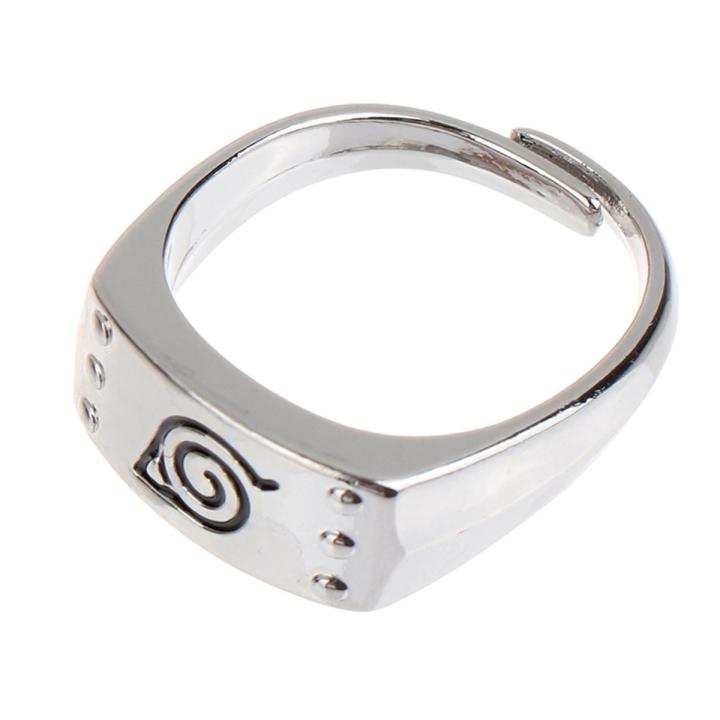 Leaf Ring Konoha Uzumaki Symbal Logo Sign Sasuke Itachi Ninja Fashion Metal