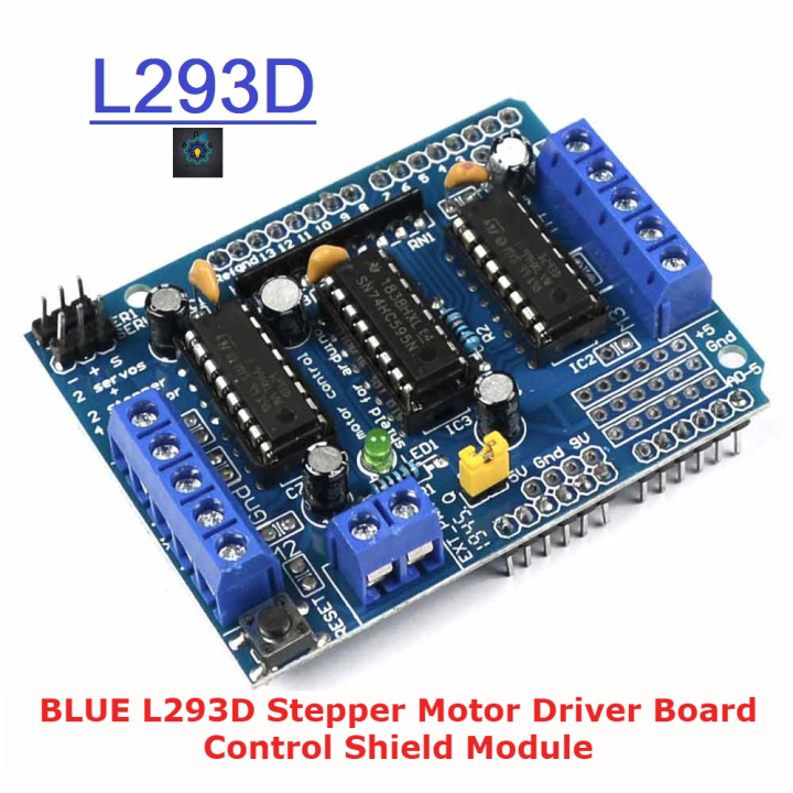 Blue L293D Stepper Motor Driver Board Control Shield Module - Solar Panel