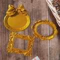 Mini Photo Frame Picture Frame Retro Ornate Jewelry Display Frame 3PCS Multi Shapes. 