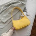 Soft PU Leather Armpit Bags Retro Women’s Bow Handbag Underarm Bag Solid Color Ladies Fashion Design Small Shoulder Bags.
