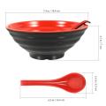 Ramen Bowl Set Japanese Style Oodles Noodles Restaurant Household Soup Spoon Pasta Microwave Cooker Multi-use Delicate Bowl. 
